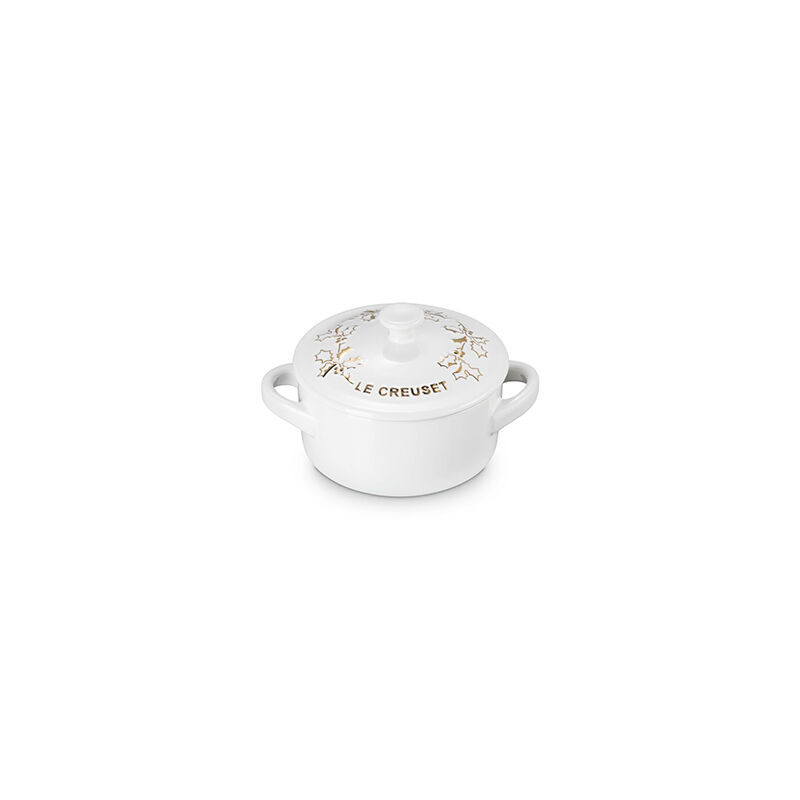 Holly Collection Gold Applique Mini Round Cocotte - Image 3