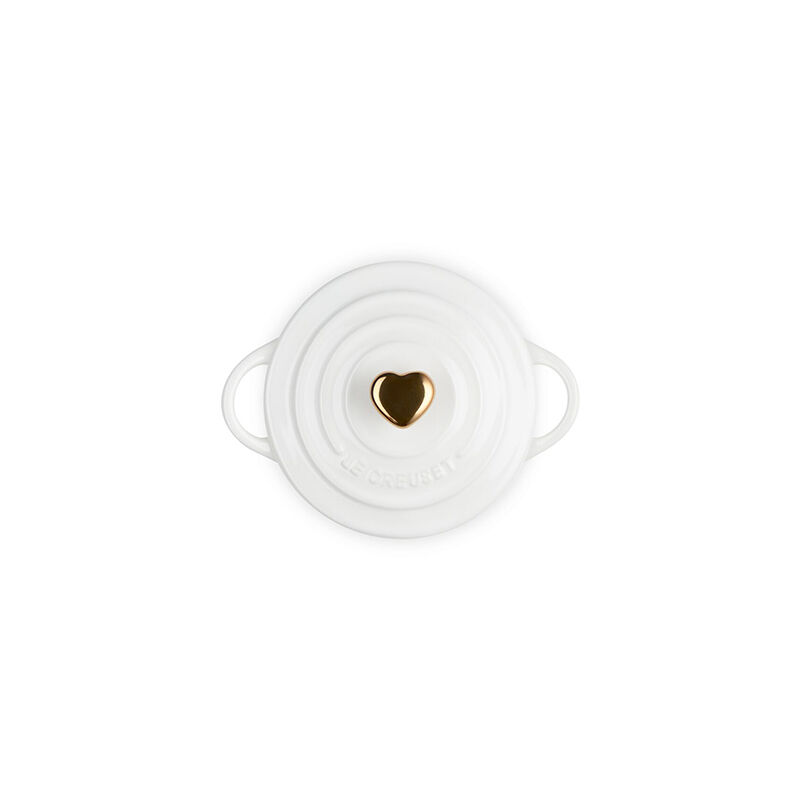Mini Cocotte with Gold Heart Knob - Image 2