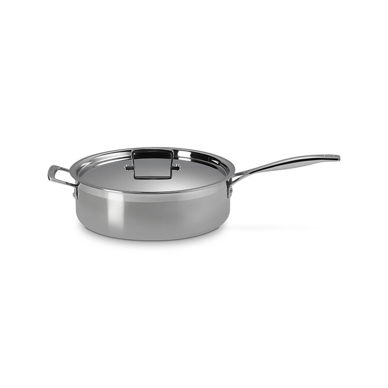 Classic Stainless Steel Saut¨¦ Pan with Lid - Image 2