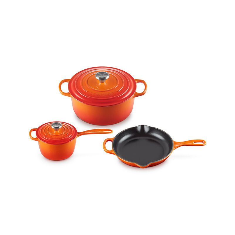 Signature Enameled Cast Iron 5-Piece Cookware Set - Image 2