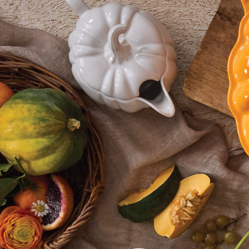 Pumpkin Gravy Boat with Lid - Image 4