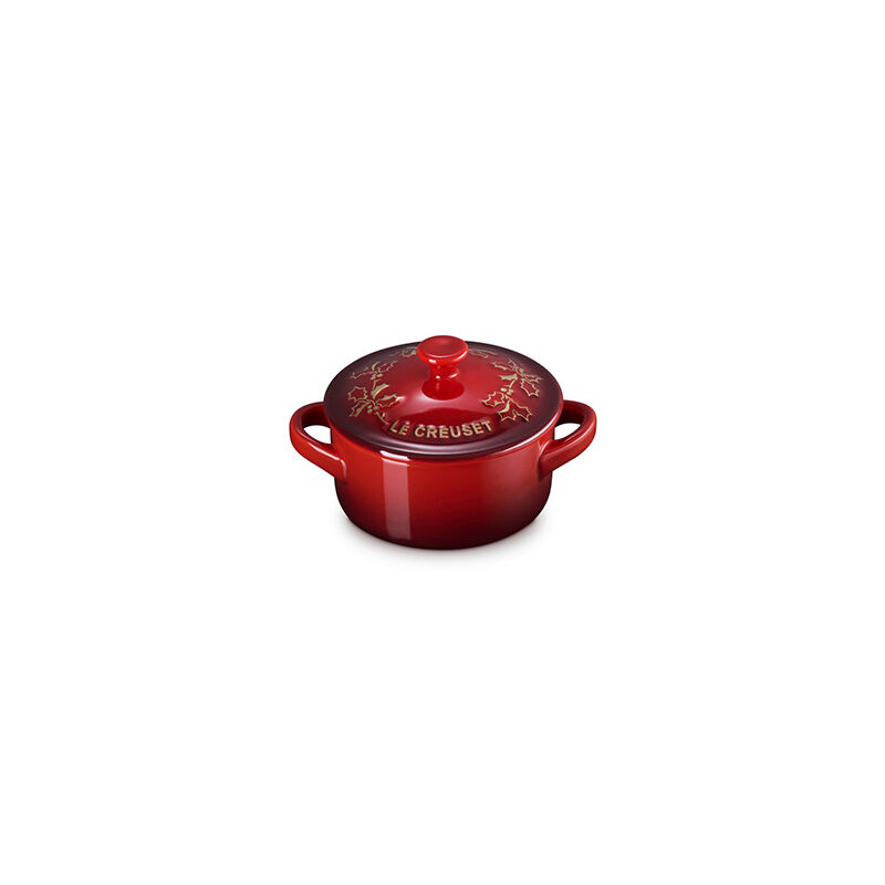 Holly Collection Gold Applique Mini Round Cocotte - Image 3