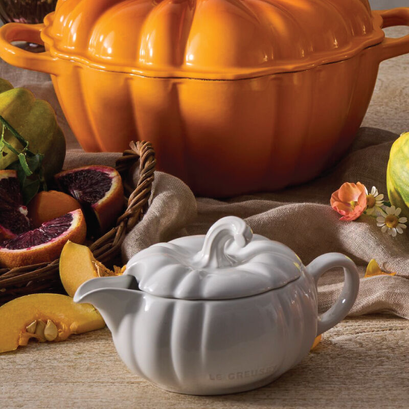 Pumpkin Gravy Boat with Lid - Image 3